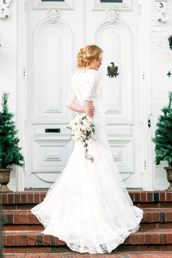 Where to Buy a Modest Wedding Dress - Karen Elise Photography