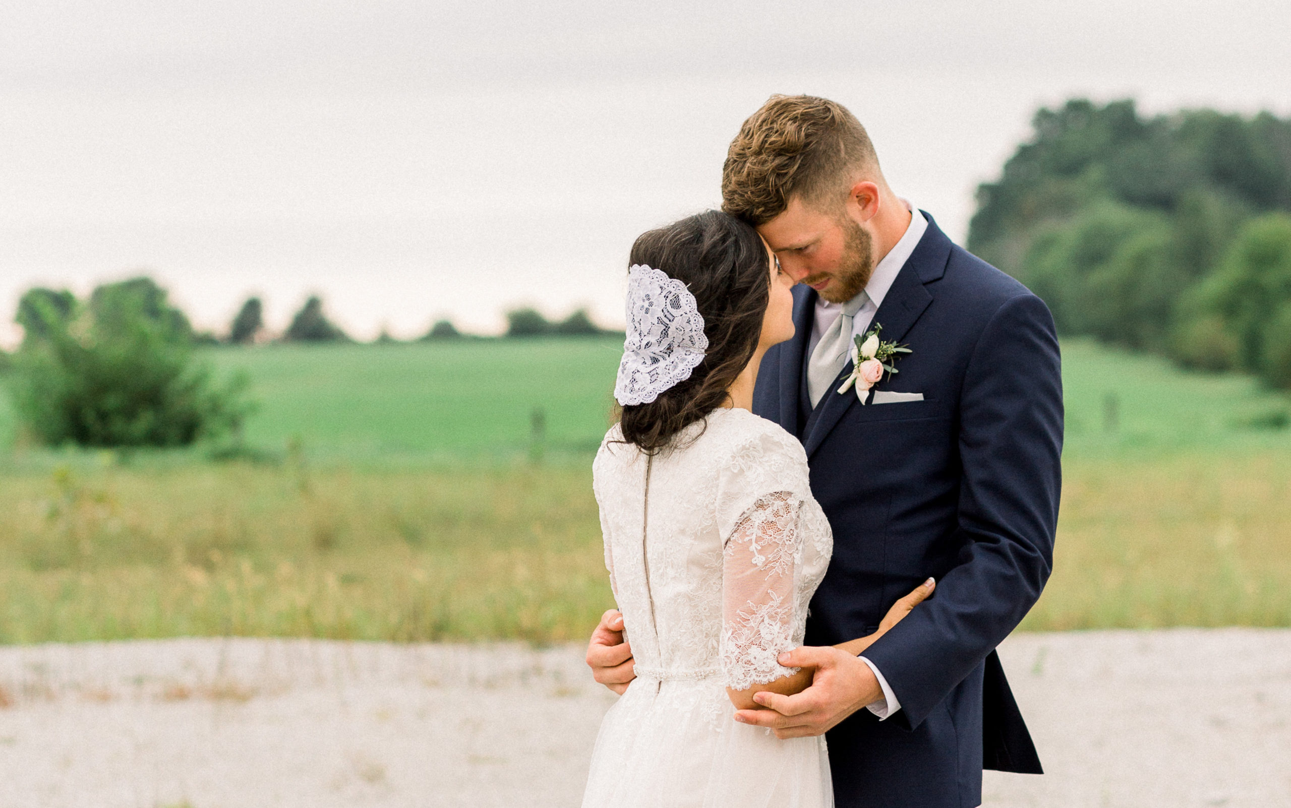 Navy & Burgundy Fall Wedding in Middlebury Indiana - Modest Wedding Inspiration
