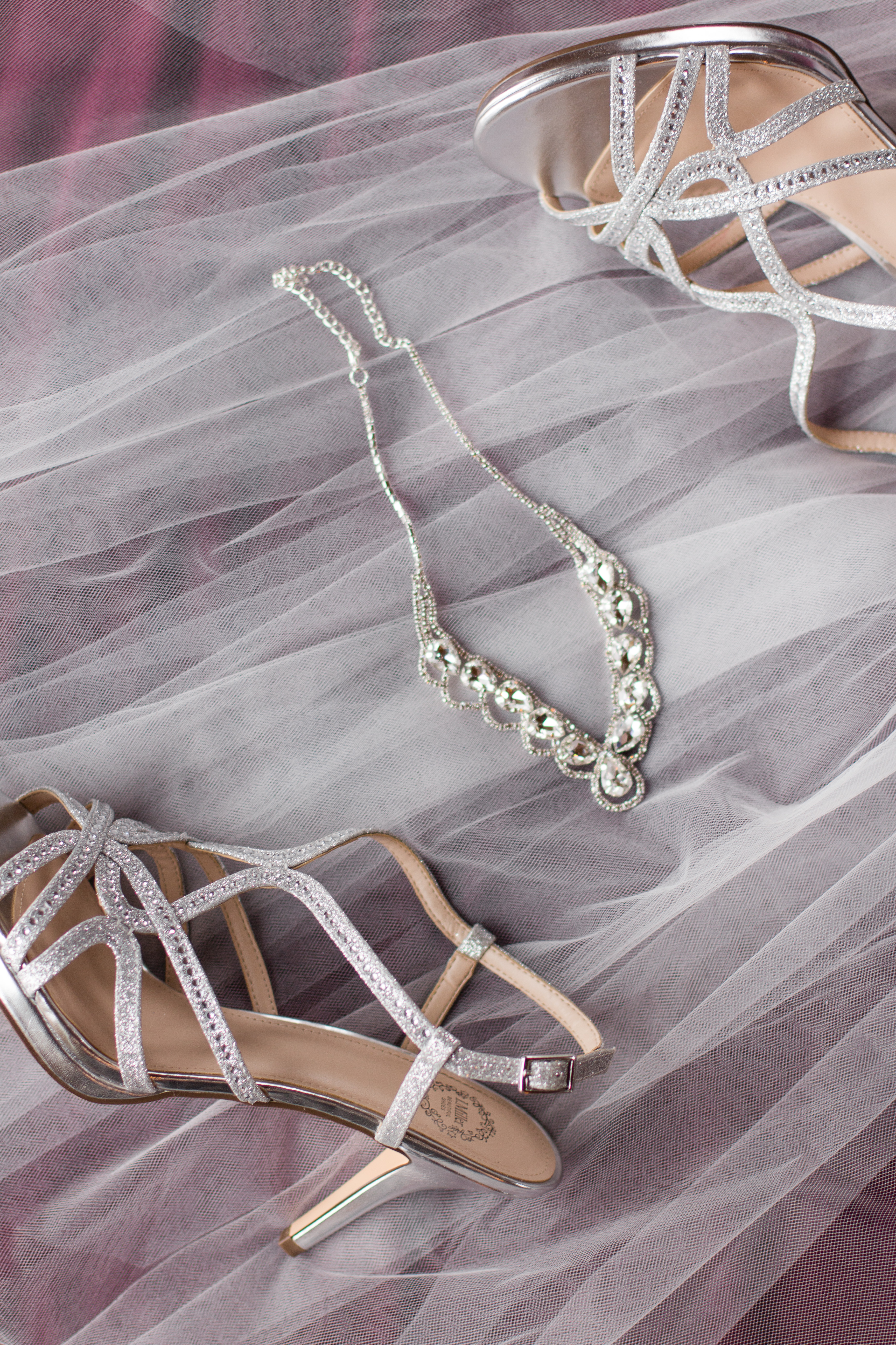 Diamond Necklace Bridal Jewelry - Karen Elise Photography