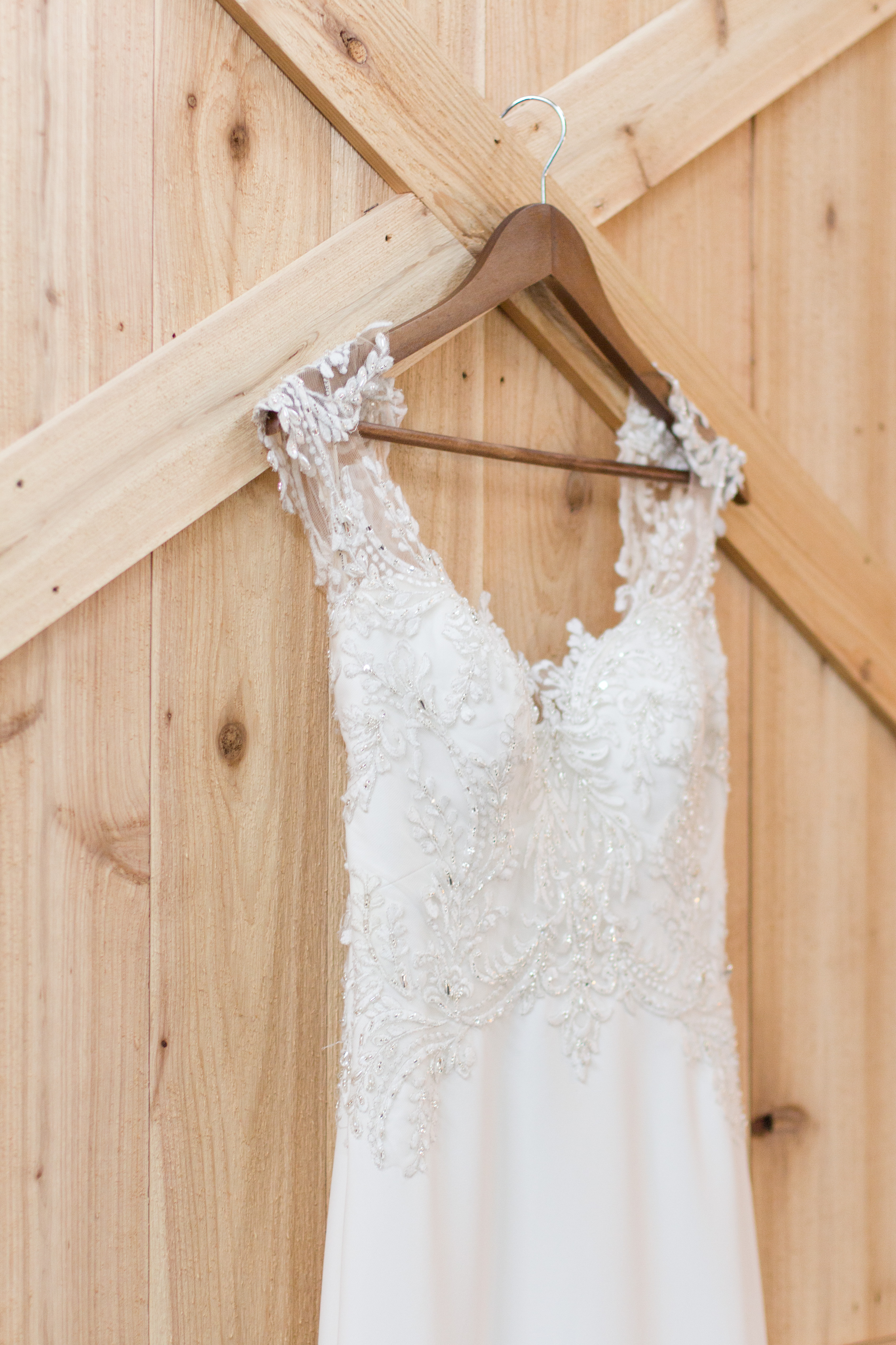 Beaded Wedding Dress Cap Sleeves - Karen Elise Photography