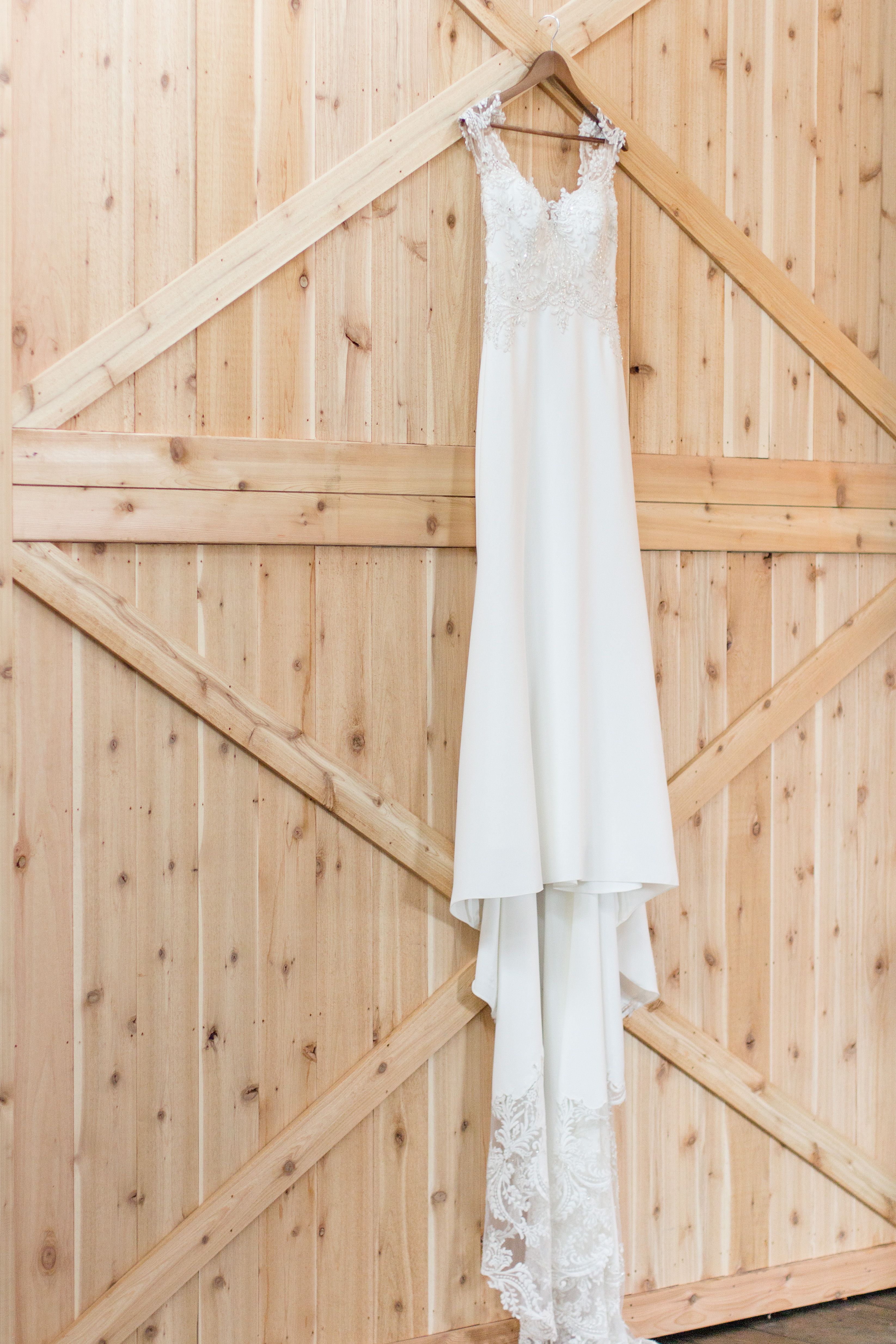 Beaded Wedding Dress with Long Beaded Train - Karen Elise Photography