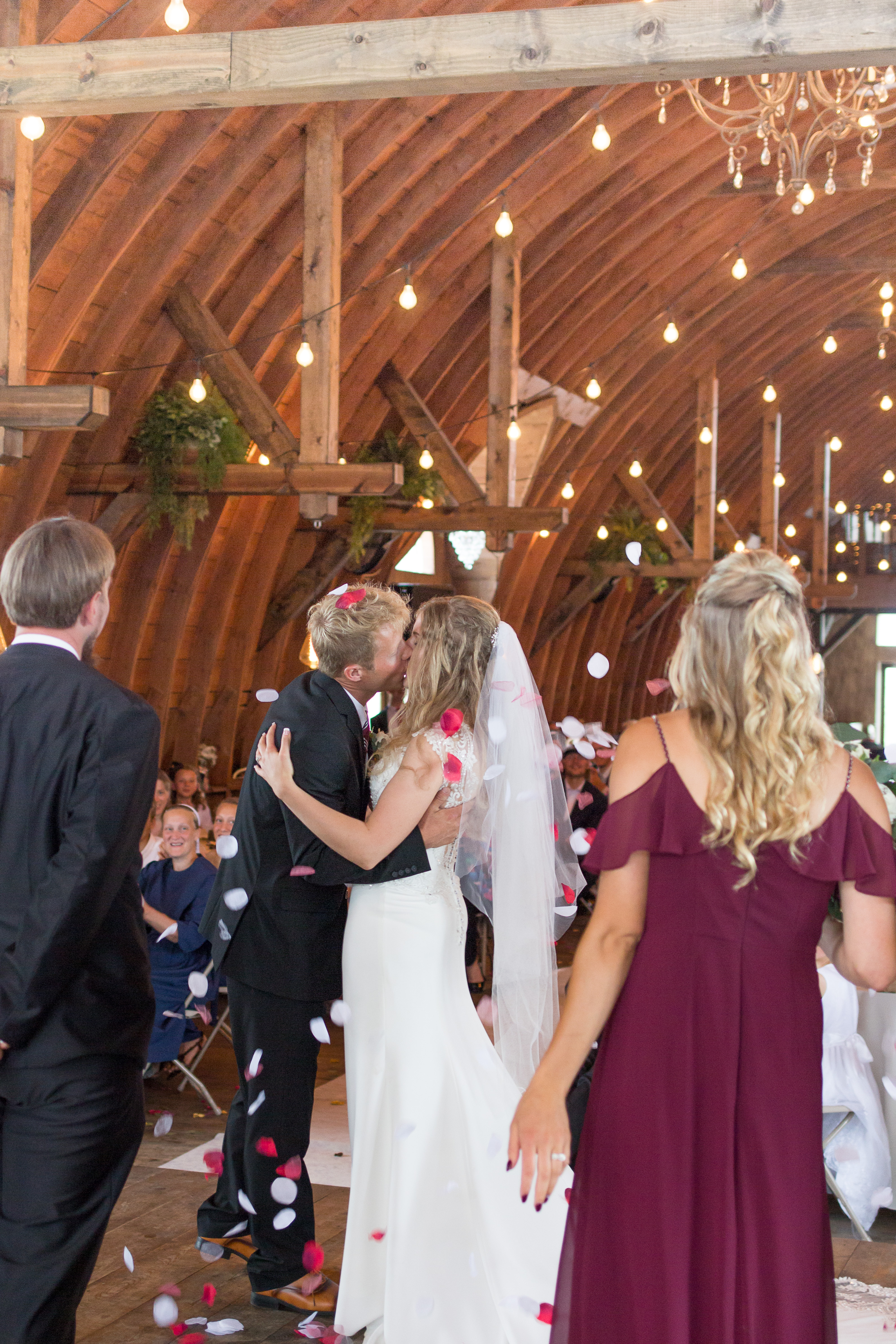 First Kiss Wedding at The Barn on Stoney Hill - Karen Elise Photography