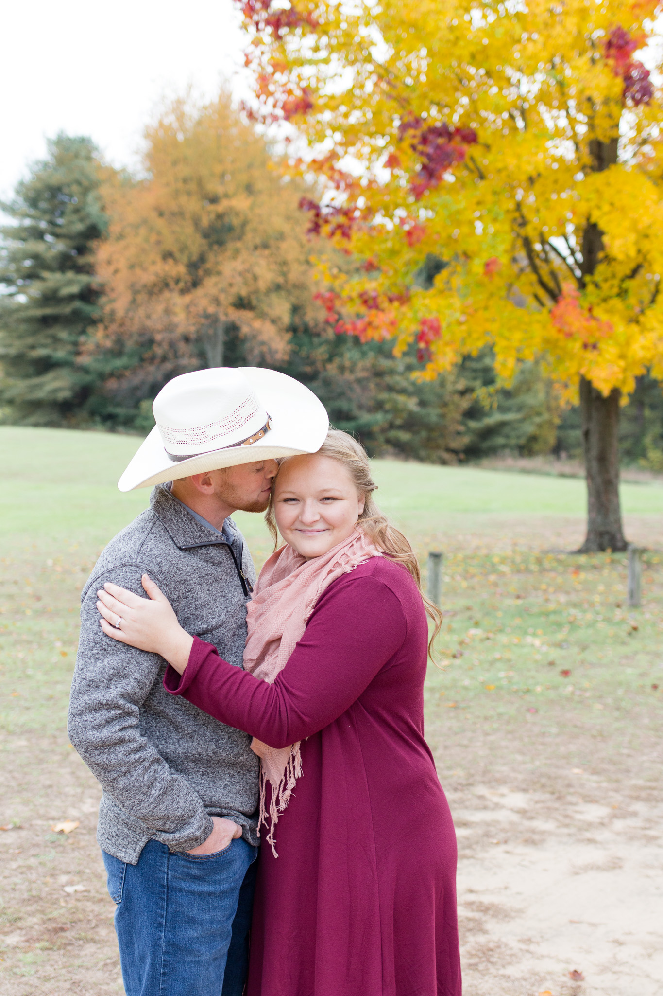 Indian fall engagement session