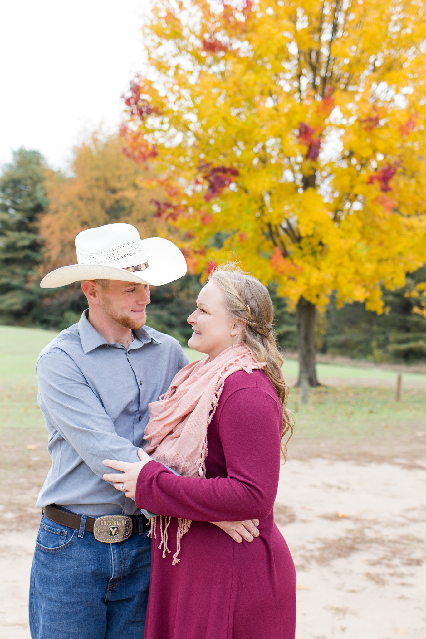 Indian fall engagement photography