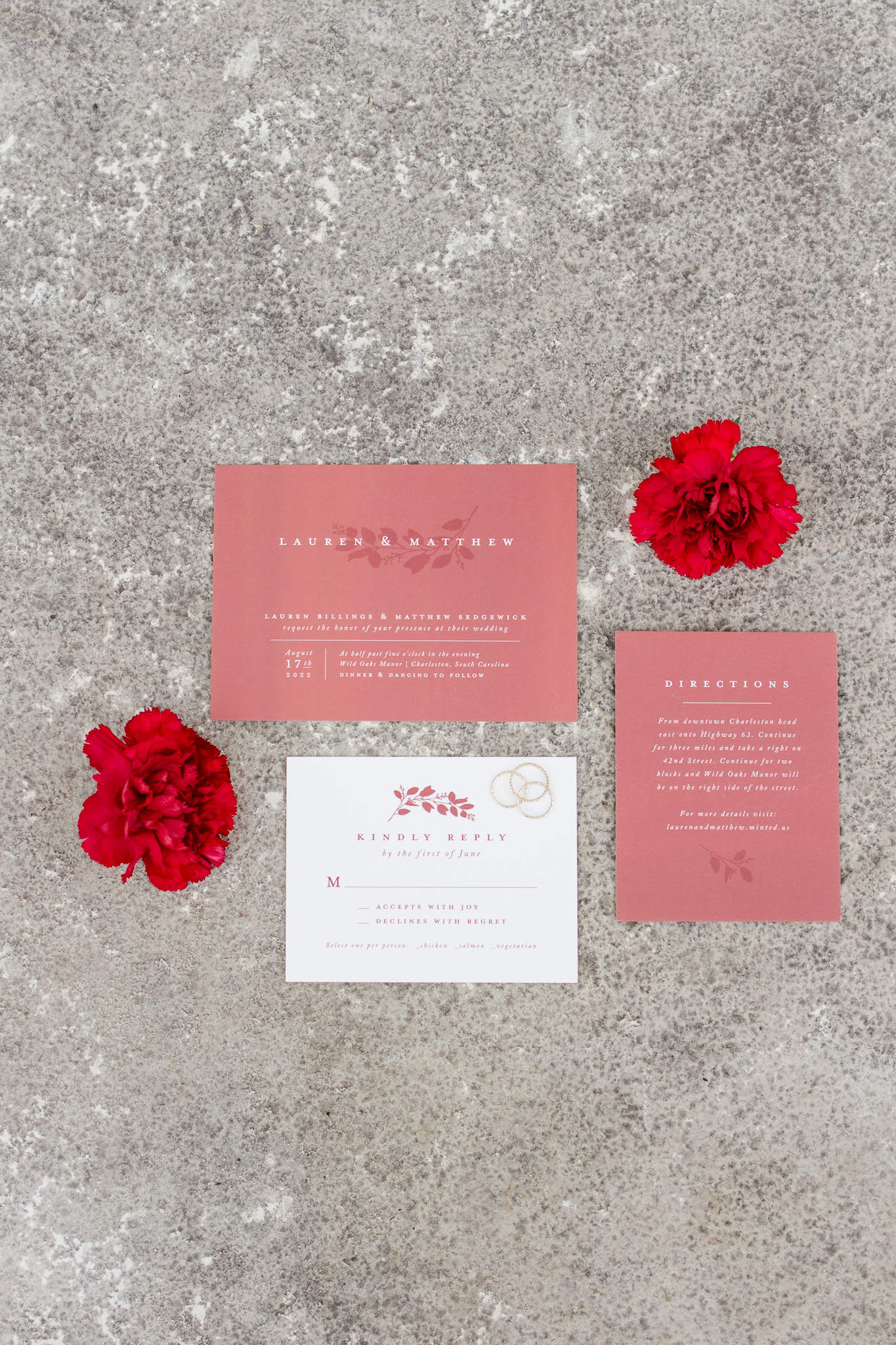 Elegant fall wedding invitation