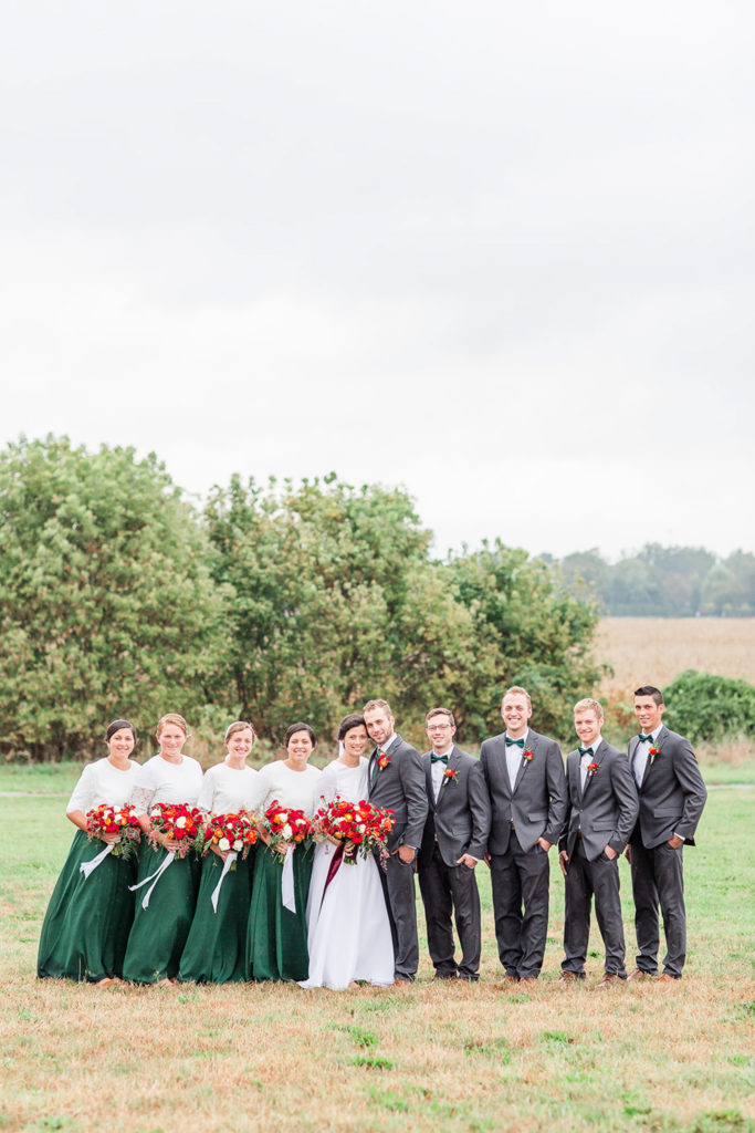 Forest Green Indiana Fall Wedding | Karen Elise Photography