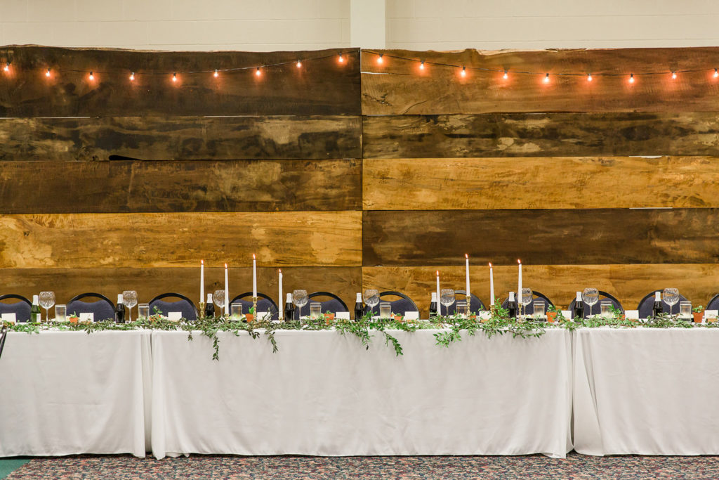 Wedding Reception Head Table Decor | Karen Elise Photography