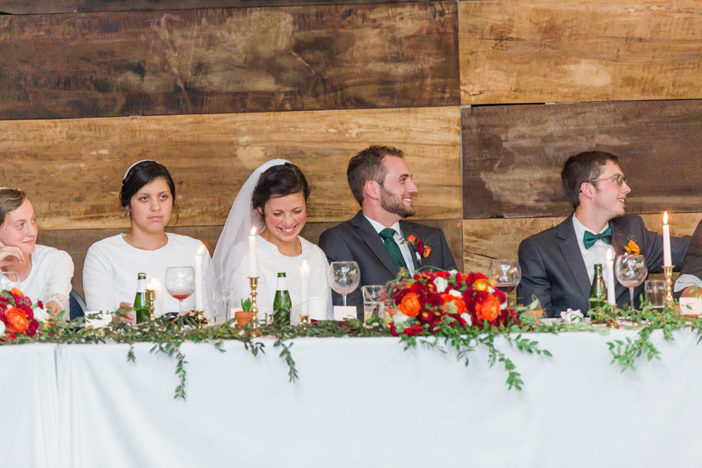 Wedding Reception Head Table Decor | Karen Elise Photography